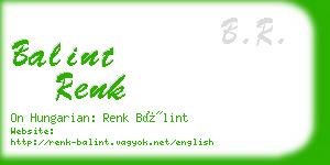 balint renk business card